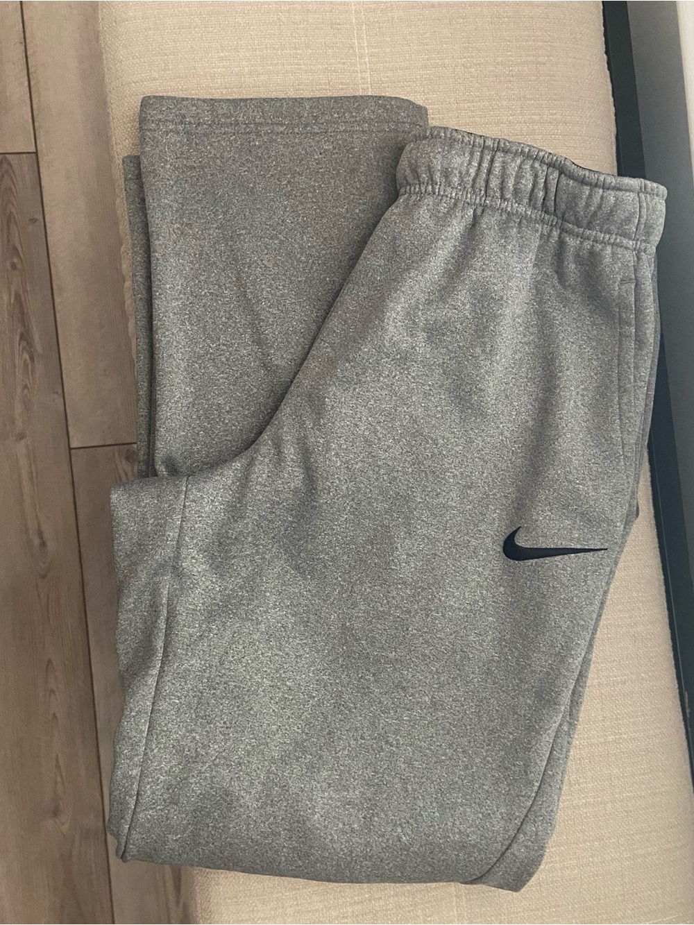 Nike Grey Swoosh Fleece Bottoms